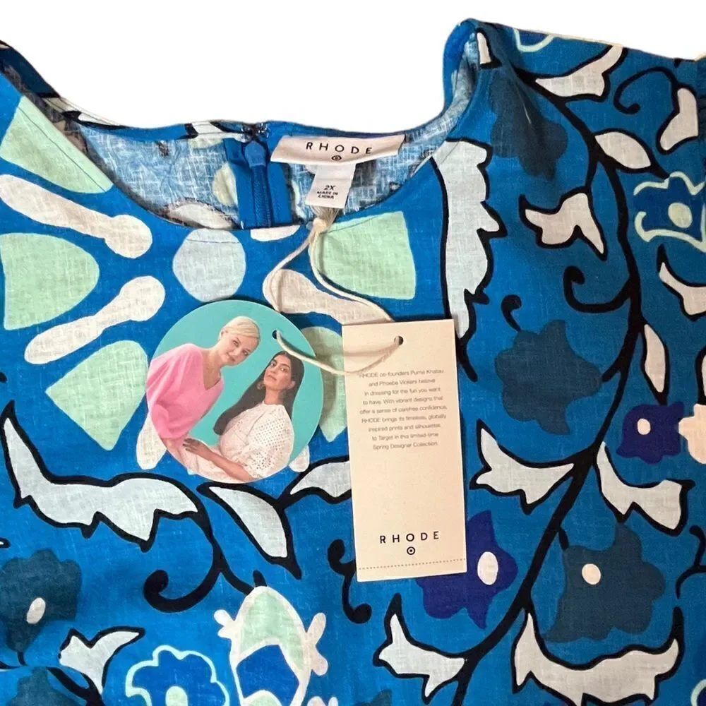 Rhode x Target Blue Zinnia Jumpsuit With Side Cutout,‎ Size 2X, NWT